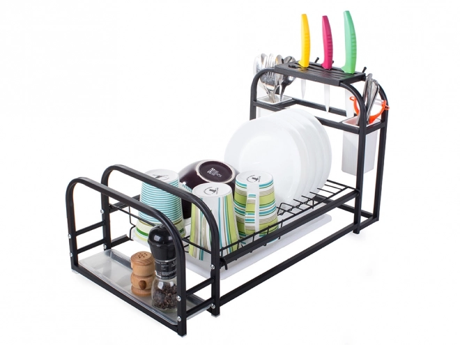 Opvaskestativ med bakke og holder i loftstil