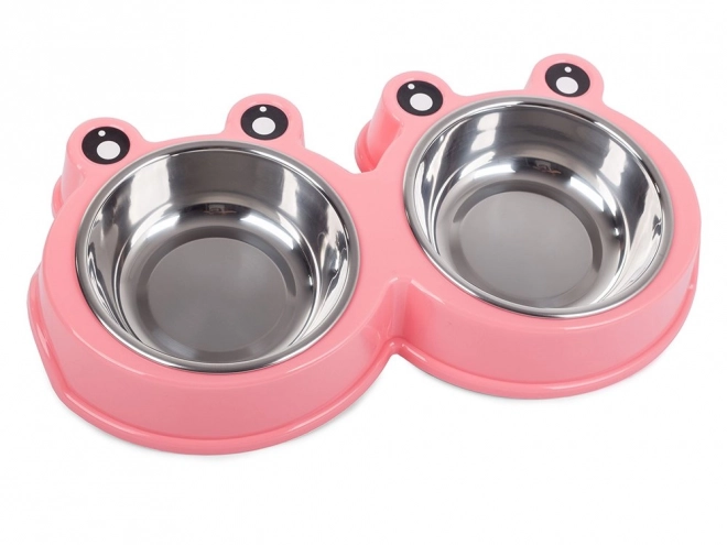 Dobbelt skål til hunde og katte 300ml