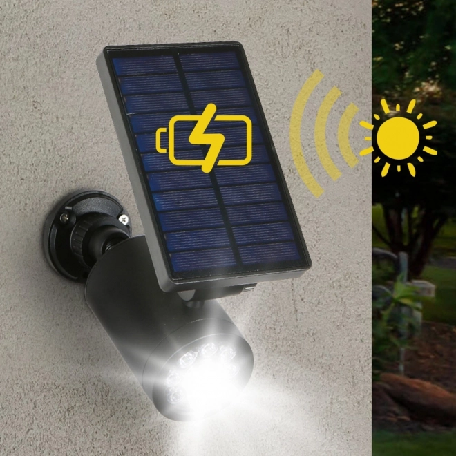 Solcelledrevet kameraattrap med blinkende diode og bevægelsessensor