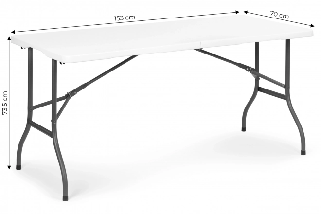 Foldbar cateringbord 153 cm hvid MultiGarden