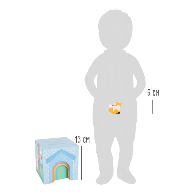 Small Foot Stabletårn pastelfarver med dyremotiver