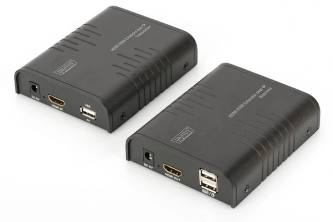 KVM forlænger (HDMI+USB) op til 120m via Cat.5e UTP eller IP, 1080p FHD 60Hz, lyd
