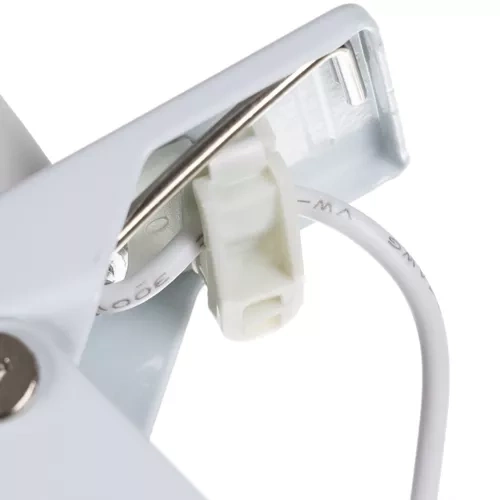 Hvid bordlampe med klips Izoxis