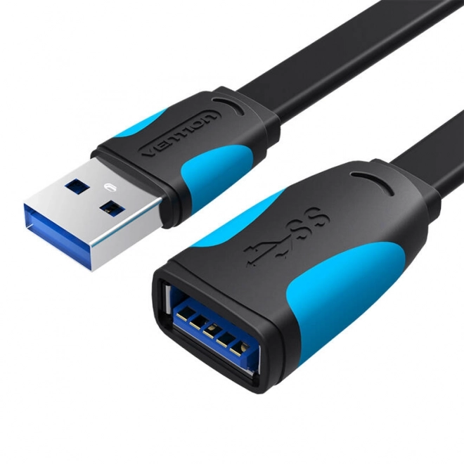 Flad USB 3.0 forlænger kabel Vention 1m sort
