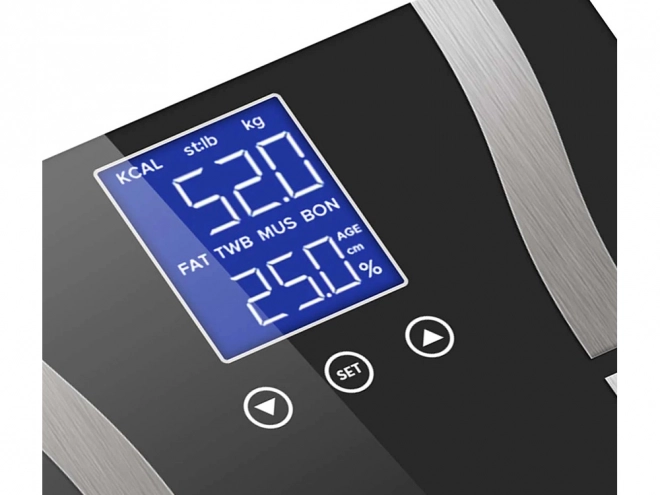 Analytisk 180kg glas badevægt med LCD-display