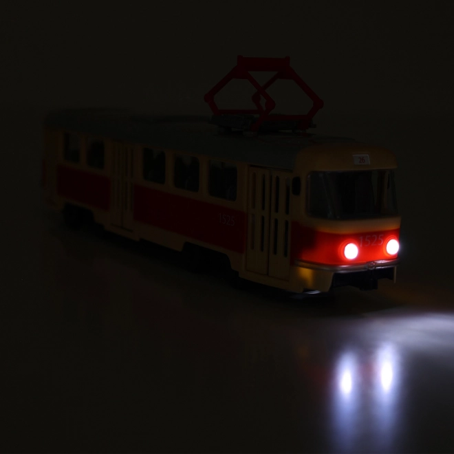 Tramvogn med stoppestedsmeddelelser