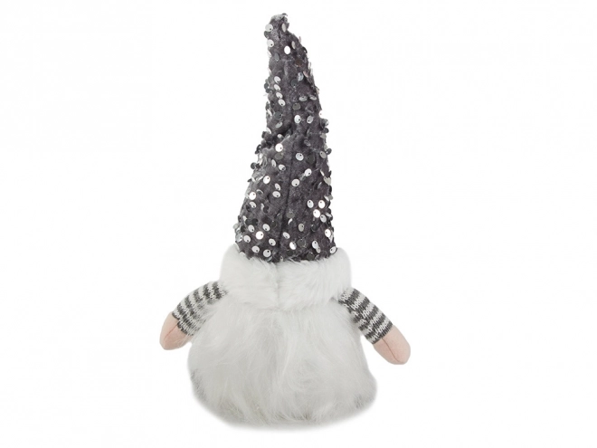 Juledekoreret nisse med belyst LED-mave