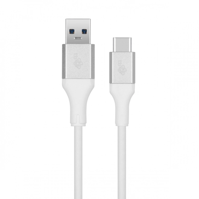Hvid USB 3.0 - USB C kabel 2m PREMIUM 3A TPE