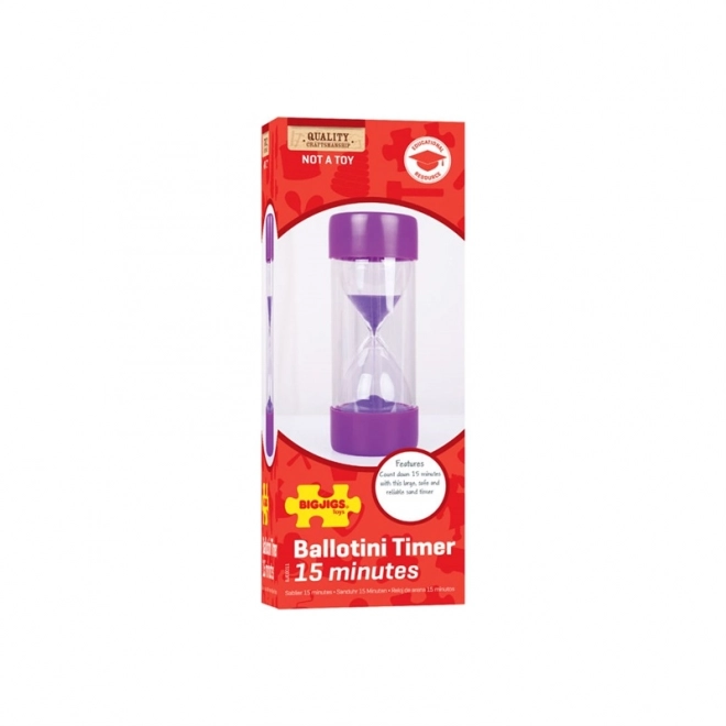 Bigjigs Toys Store Timeglas 15 minutter