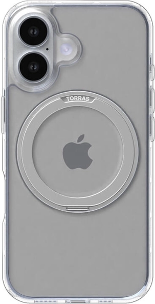 Gennemsigtigt Torras Ostand Pro-cover til iPhone 16 Plus