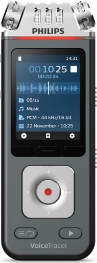 Philips VoiceTracer DVT6115 digital diktafon 8 GB, USB-C og microSD