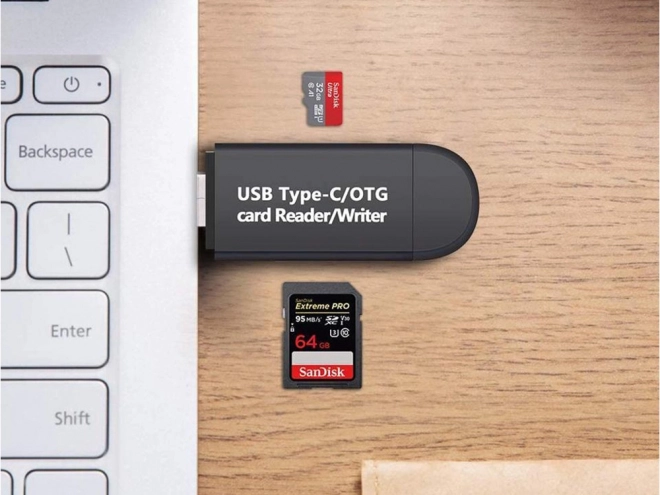 Universal kortlæser USB-C og Micro USB