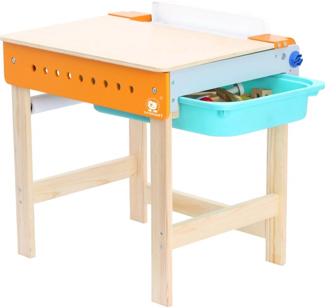 Træ foldbar arbejdsbord til børn 2-i-1