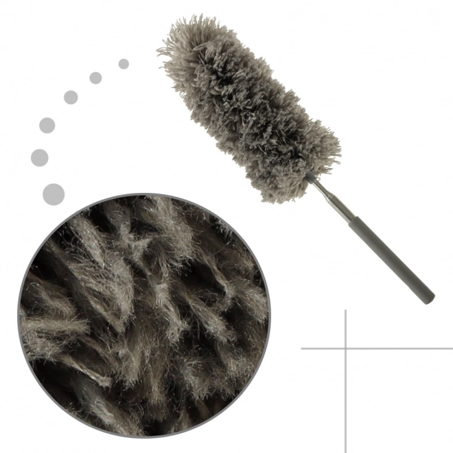 Grå teleskopisk støvekost af mikrofiber