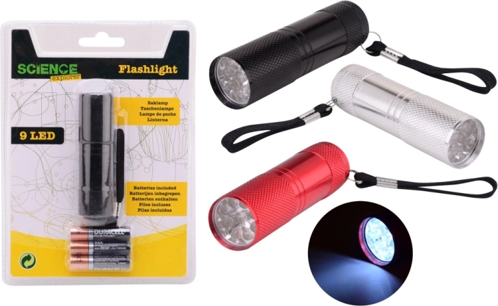 Metal LED-lommelygte med snor