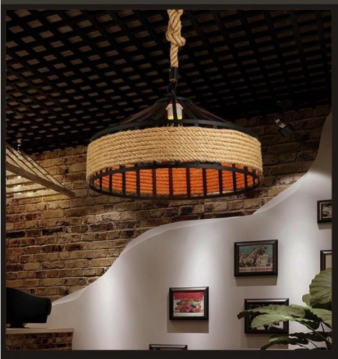 Rustikt design med naturligt reb