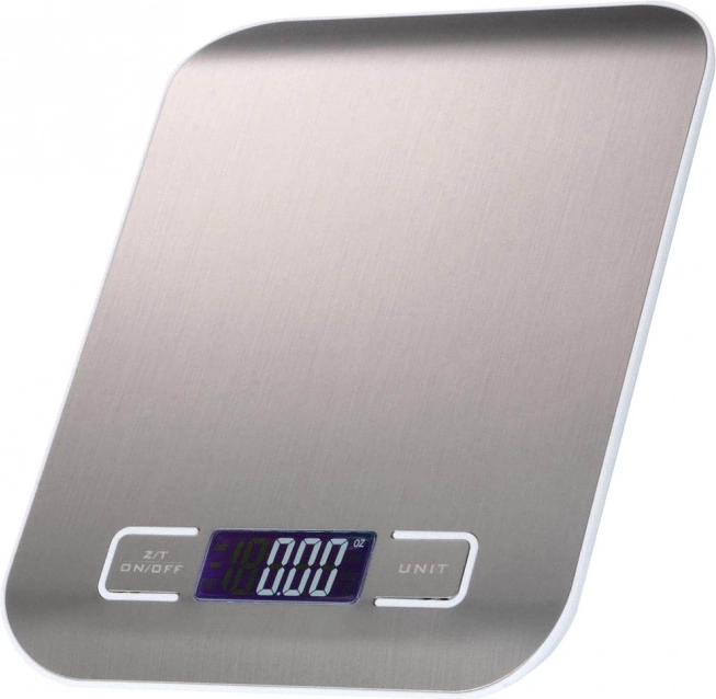 Præcis elektronisk køkkenvægt 5 kg / 1 g med LCD-display i stål
