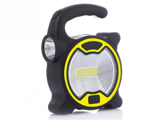 Kraftig LED værkstedslampe COB med holder og batterier