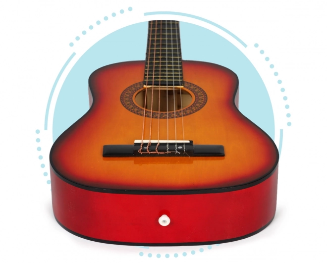 Børneguitar, stor, klassisk, træ, 6 strenge, ECOTOYS