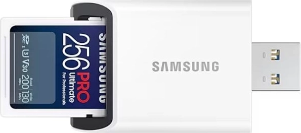 Samsung PRO Ultimate SD hukommelseskort 256 GB med USB-kortlæser