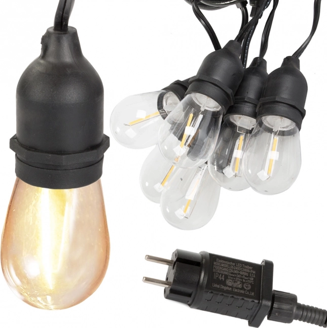 Have-lyskæde GARDEN GIRL, 10 LED pærer E27, 10 m, IP44