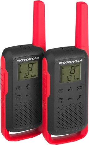 Motorola Talkabout T62 PMR446 walkie-talkier, rød-sort