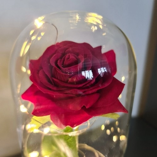 Rose i glas - lysende