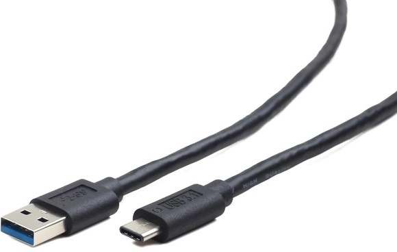 USB-kabel USB‑C til USB‑A 3.0, 1 m, sort