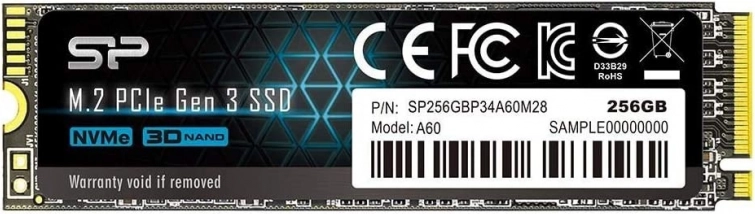 SSD-disk Silicon Power P34A60 256GB M.2 PCIe NVMe