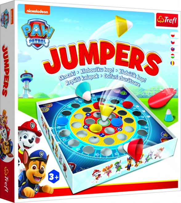 Kasket Hop! Paw Patrol / Vovsepatruljen familiespil i kasse 26x26x4cm