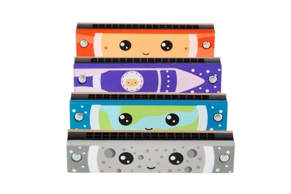 Træ børneharmonika 13 cm