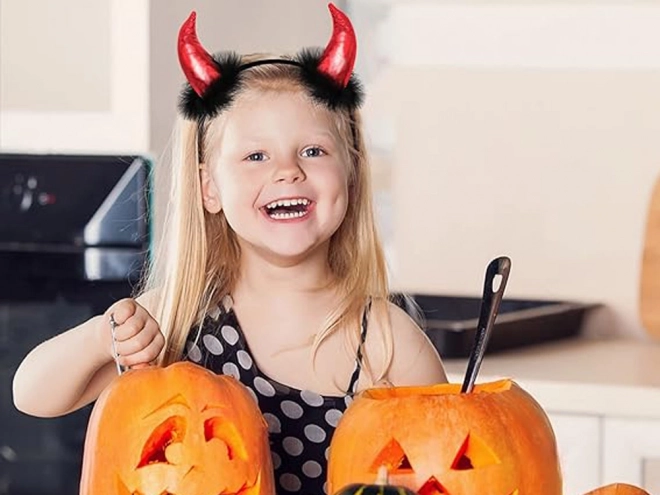 Pandebånd med djævlehorn til Halloween