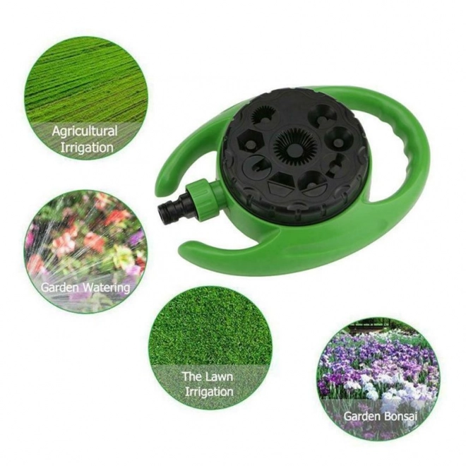 Grøn havevandsprinkler 9 funktioner regnbruser