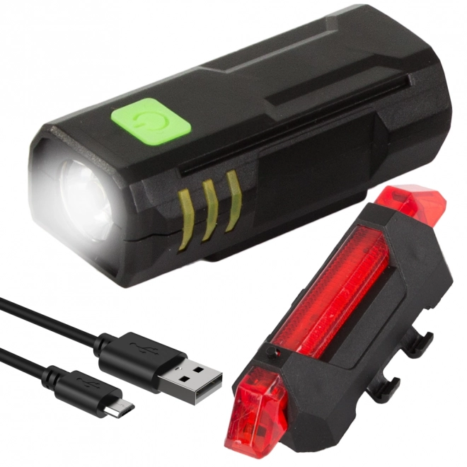 Sæt USB cykellys for og bag