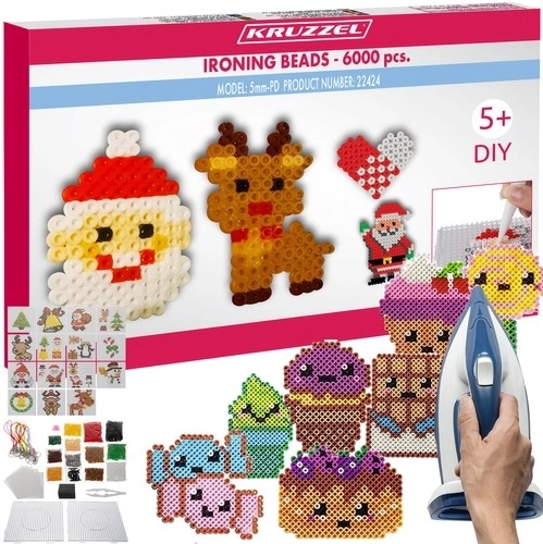 Strygeperler 6000 stk med tilbehør KRUZZEL