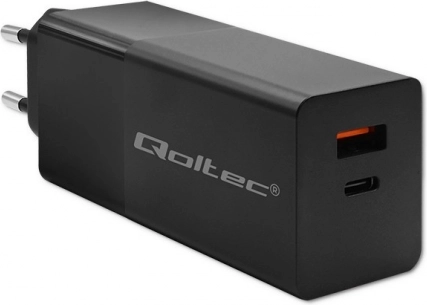 Qoltec GaN Power Pro oplader sort