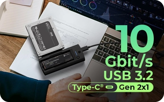 Borddockingstation for SSD og NVMe diske