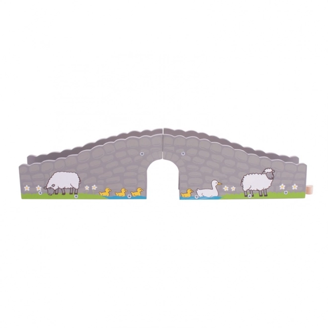 Bigjigs Rail Farm bro med tunnel