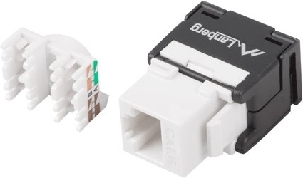 Værktøjsfri keystone-modul RJ45 UTP Cat.6a 180° til installationsdåse