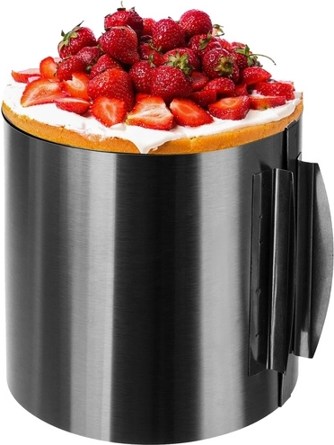 Justerbar kagering i rustfrit stål 16–30 cm, højde 15 cm RUHHY