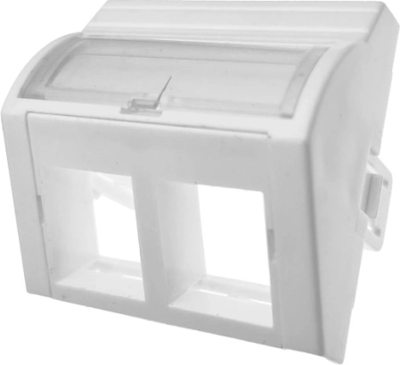 Adapter 45×45 med vinkel, 2× RJ45