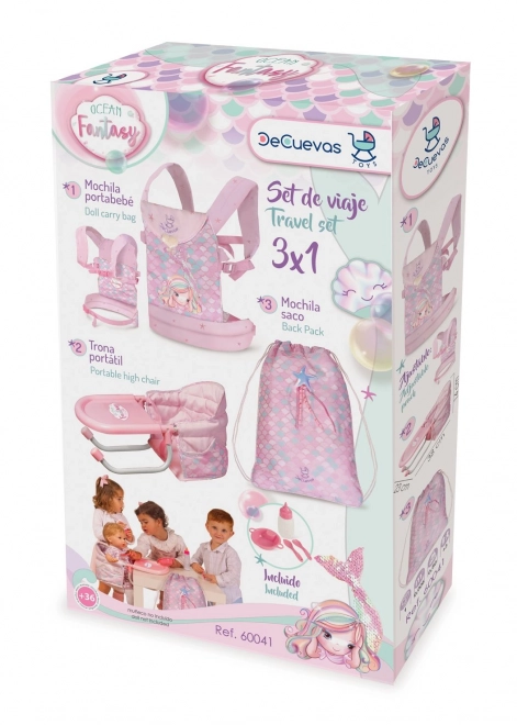 DeCuevas 60041 Rejsesæt til dukker 3 i 1 Ocean Fantasy 2021