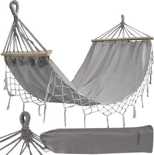 Hængeseng 200 × 100 cm GARDLOV, grå