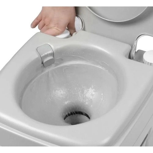 Trizand 24498 Bærbar campingtoilet 20 + 12 l, grå