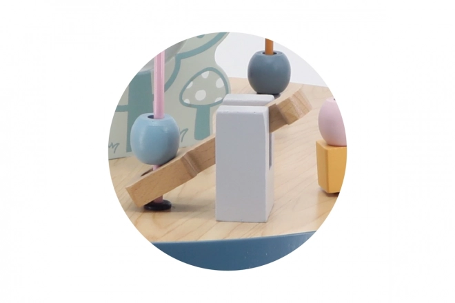 Træ spillebord med labyrint