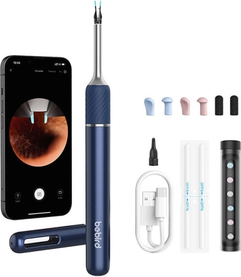 Smart otoskop med kamera BEBIRD Note 5 blå
