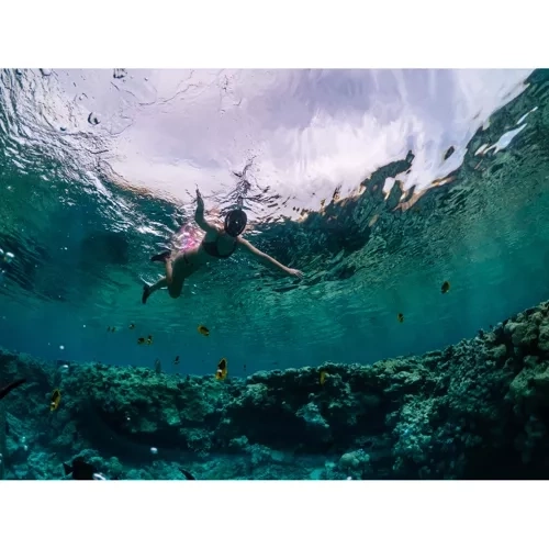 sort helansigtsmaske til snorkling - L/XL