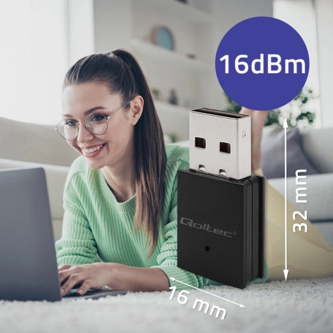 Trådløs mini adapter Wi-Fi og Bluetooth 4.0 USB