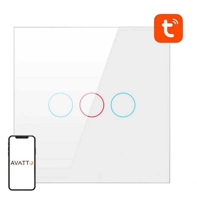 Smart WiFi lyskontakt Avatto 3-vejs hvid