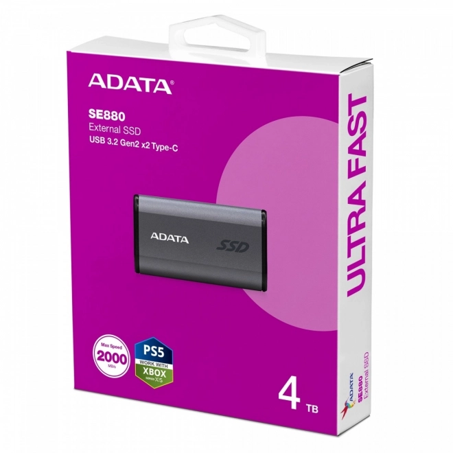 Ekstern SSD-drev ADATA SE880 4TB USB 3.2 Gen2x2